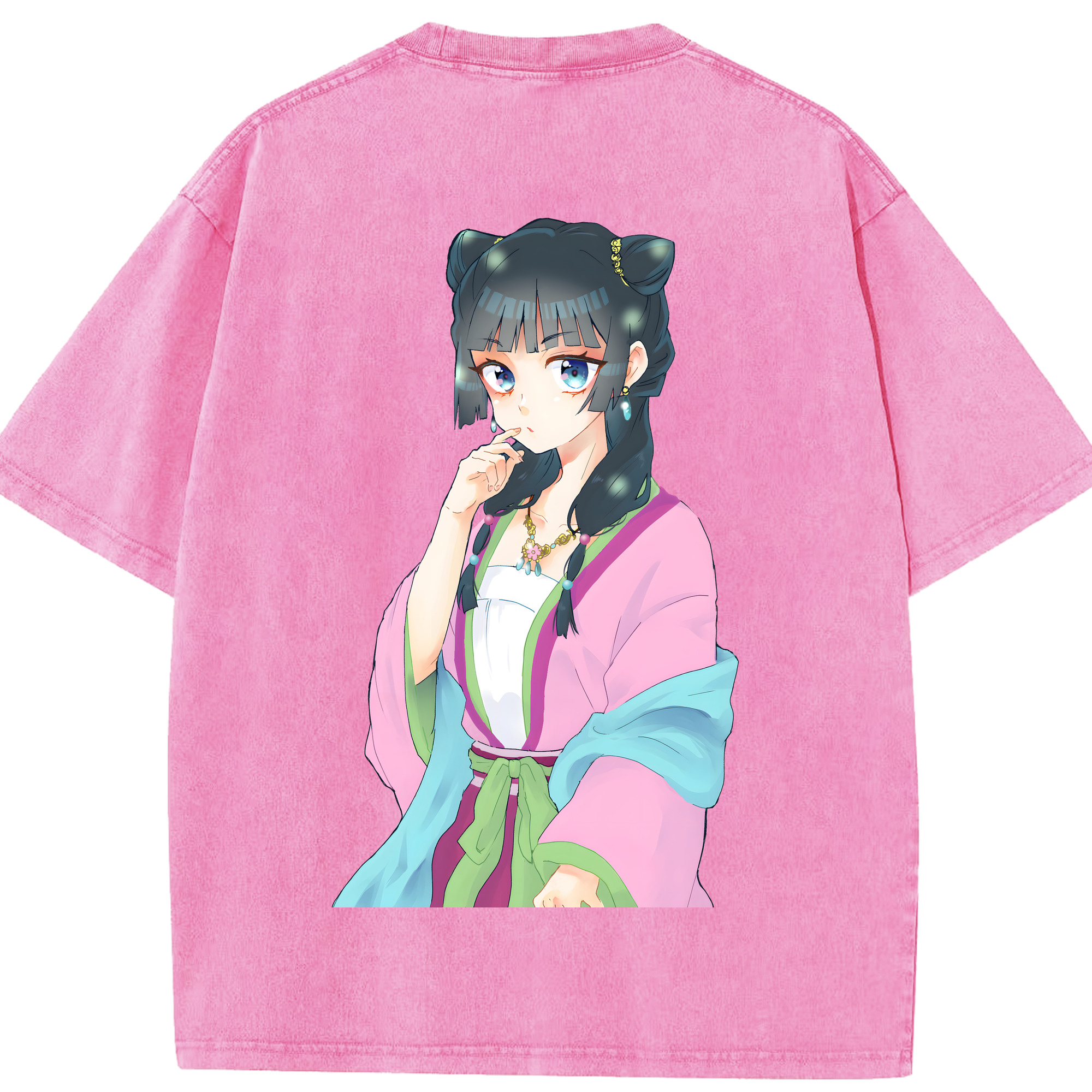 （画像用） 薬屋のひとりごと The Apothecary Diaries 綿100% ヴィンテージ風 半袖Tシャツ（背面プリント）